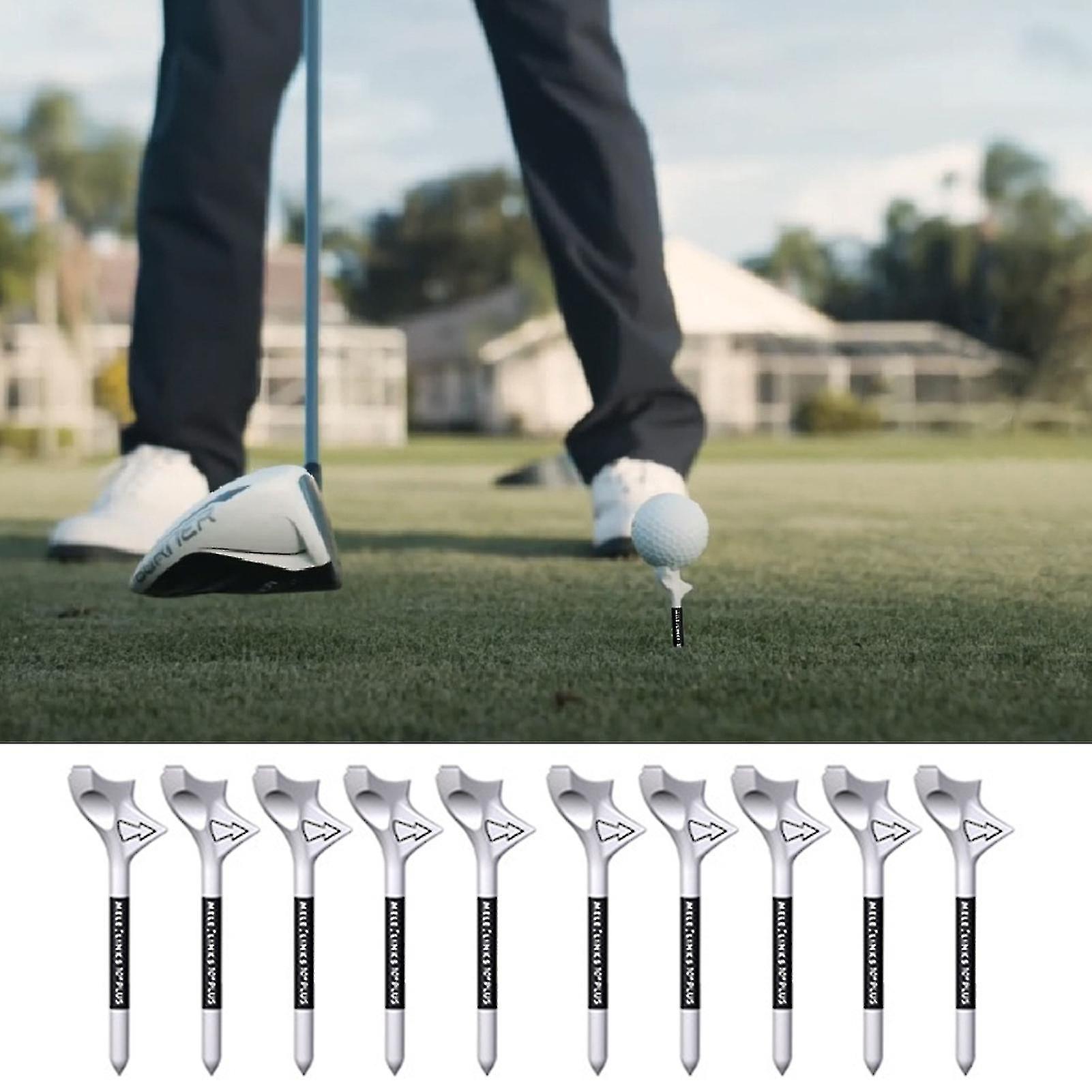 Portable Oblique Insertion Golf Tees 10pcs Wear-resistant Tees To Increase Distance And Decrease Friction Professional Golf Accessories