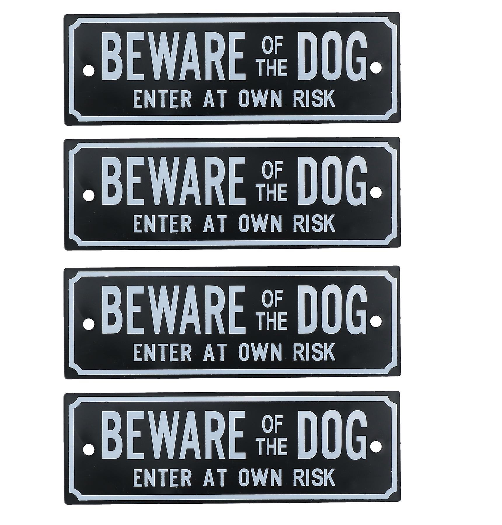 4pk Beware Of The Dog Enter At Own Risk Home Gate Dog Warning Sign