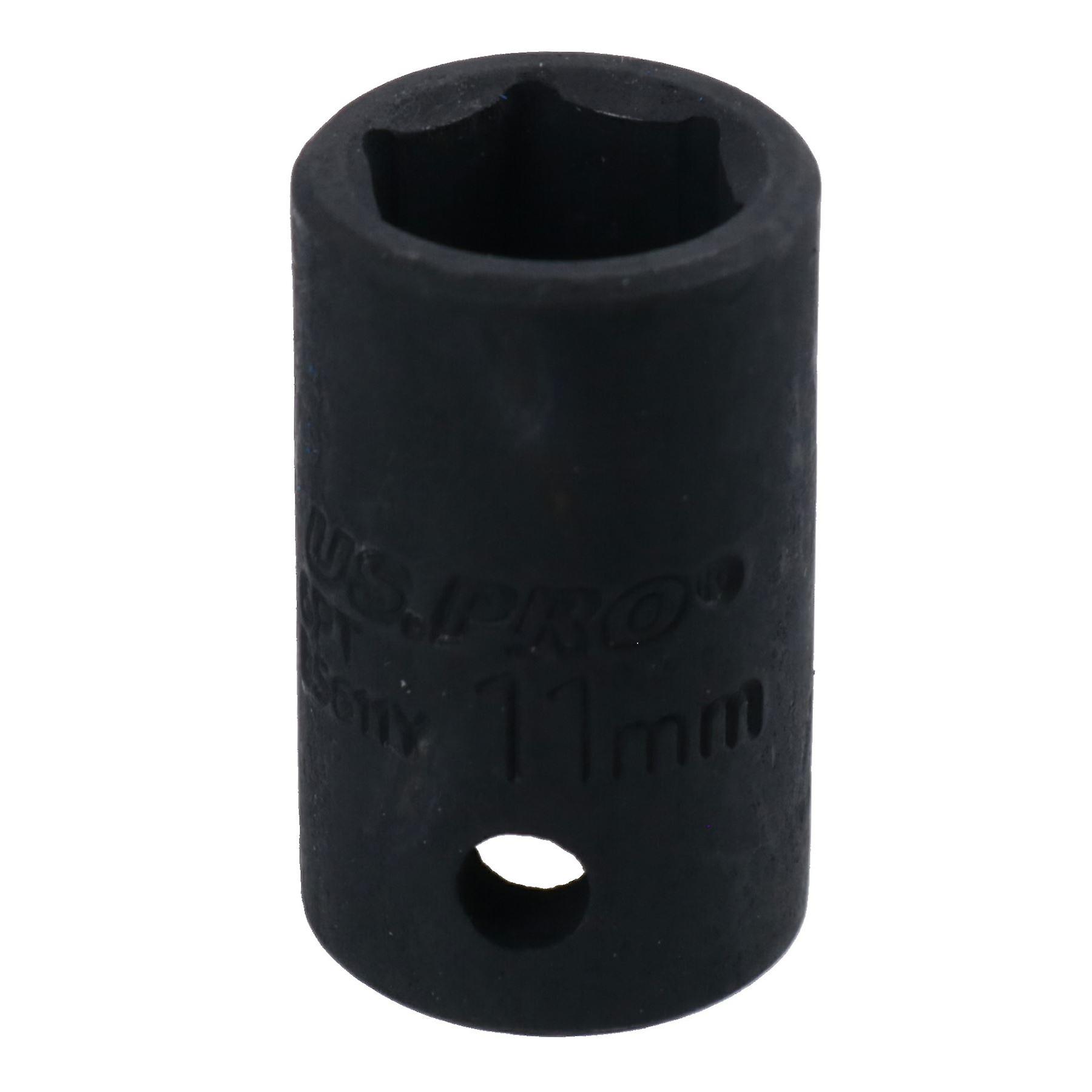 11mm 3/8in Drive Shallow Stubby Metric Impacted Socket 6 Sided Single Hex