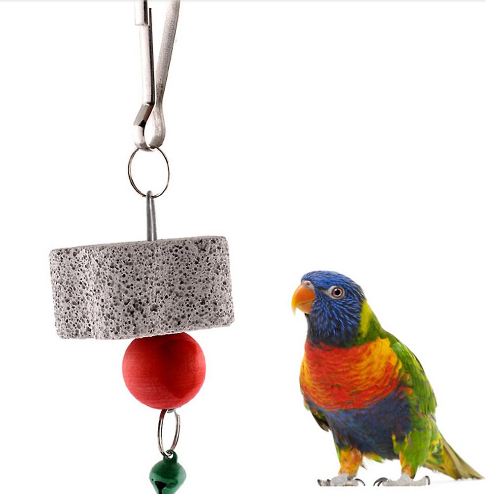 Parrot Bird Squirel Chew Bite Scratcher Bell Toy Teeth Grinding Parakeet Toys