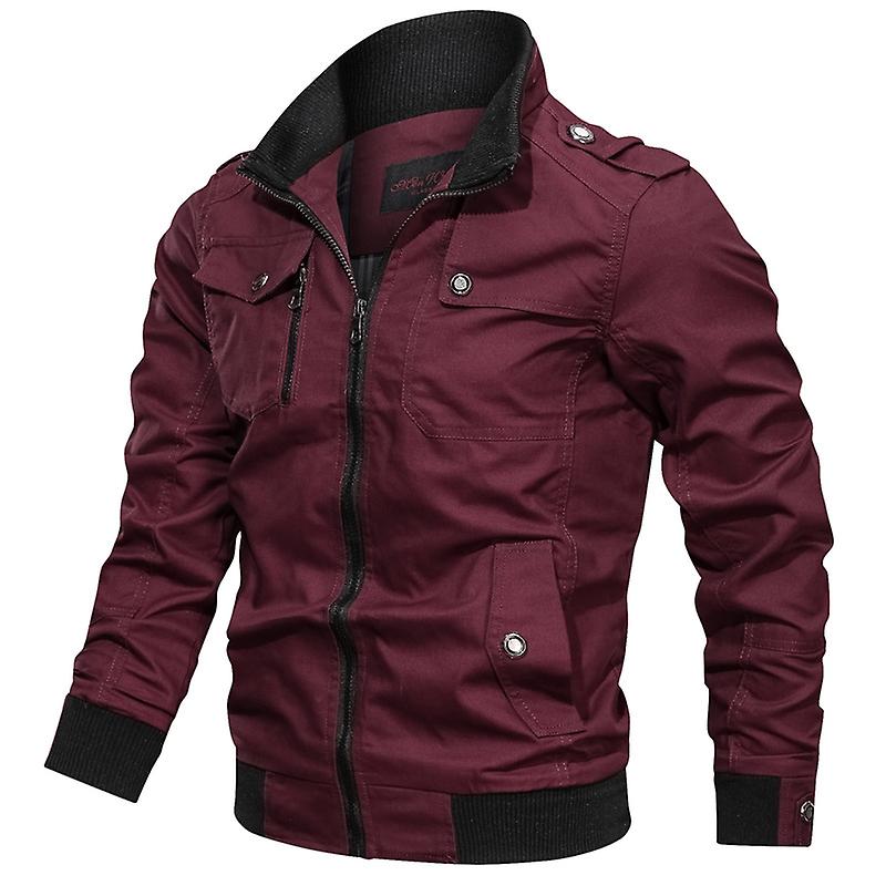 برينج الخريف سترة الرجال القطن سترة واقية بومبر معطف الرجال العسكريين