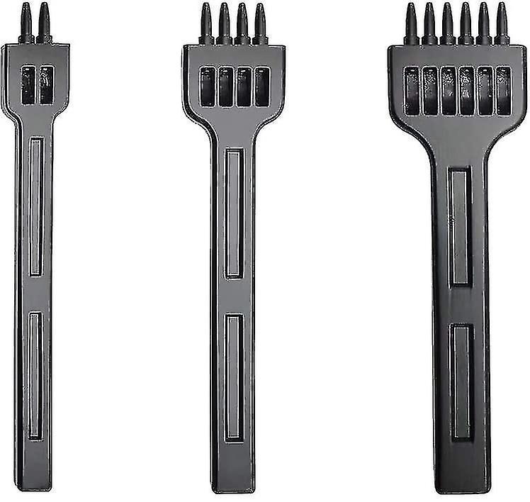 3 Pcs Diy Tools,leather Prong Punch,steel Diy Diamond Lacing Stitching Chisel Set,lacing Stitching