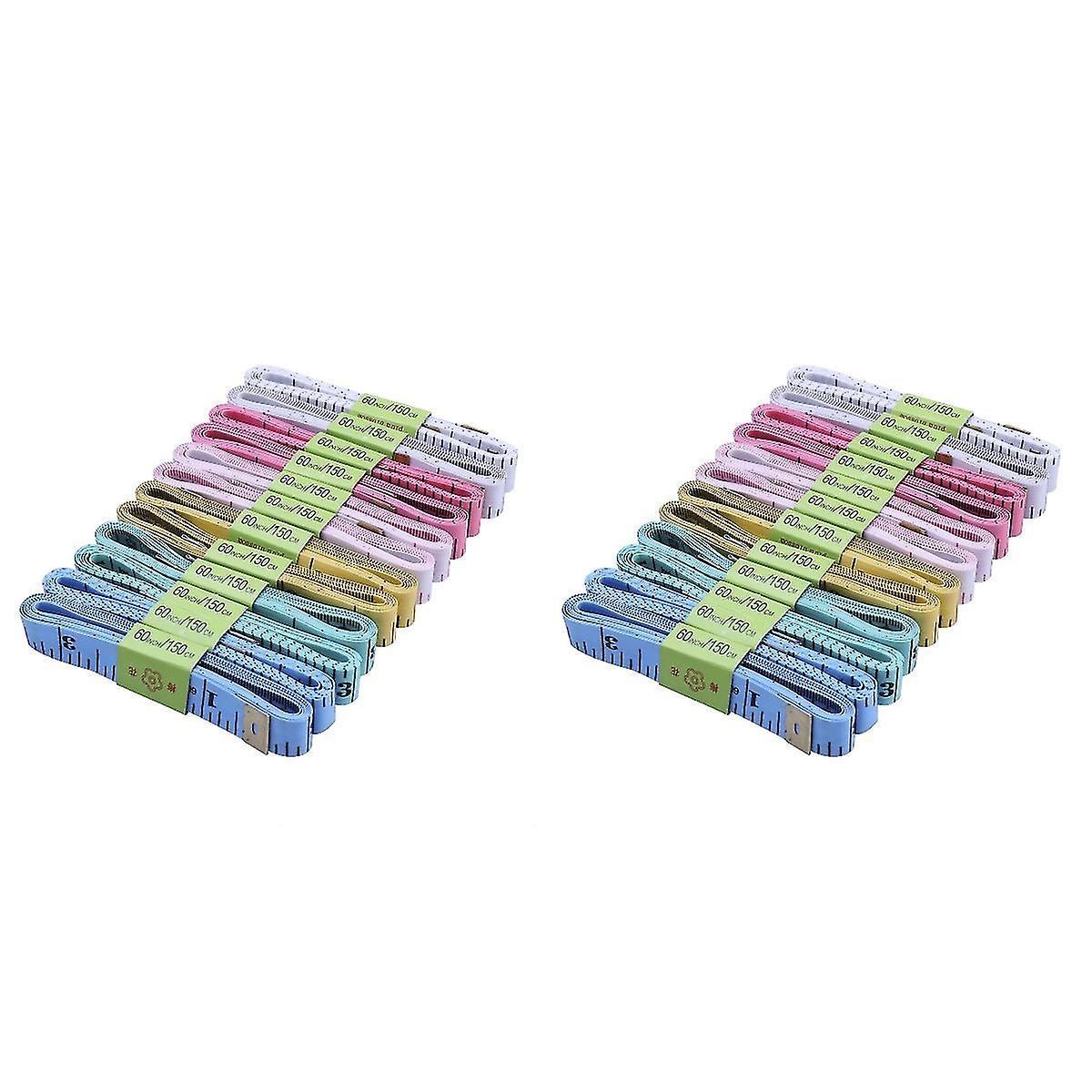 24 Pcs 1.5m Measuring Tape Flexible Tape Ruler Sewing Tape Measure For Sewing Tailor Craft Measuring