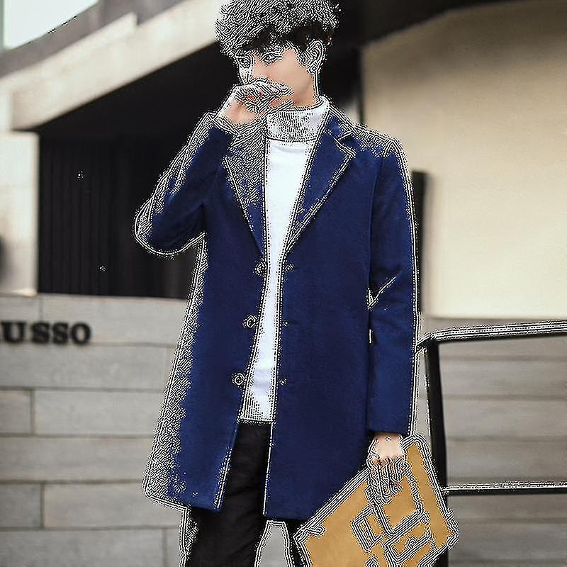 Trench da uomo Casual Wool Blends Business Trench Giacche lunghe