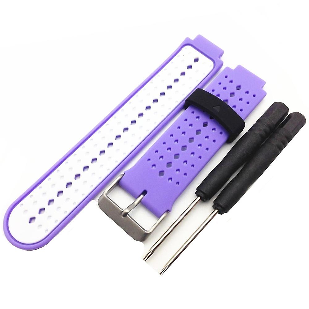 Universal Soft Watch Strap Dual Color Wrist Band for Garmin Forerunner 220/230/235/630/620/735