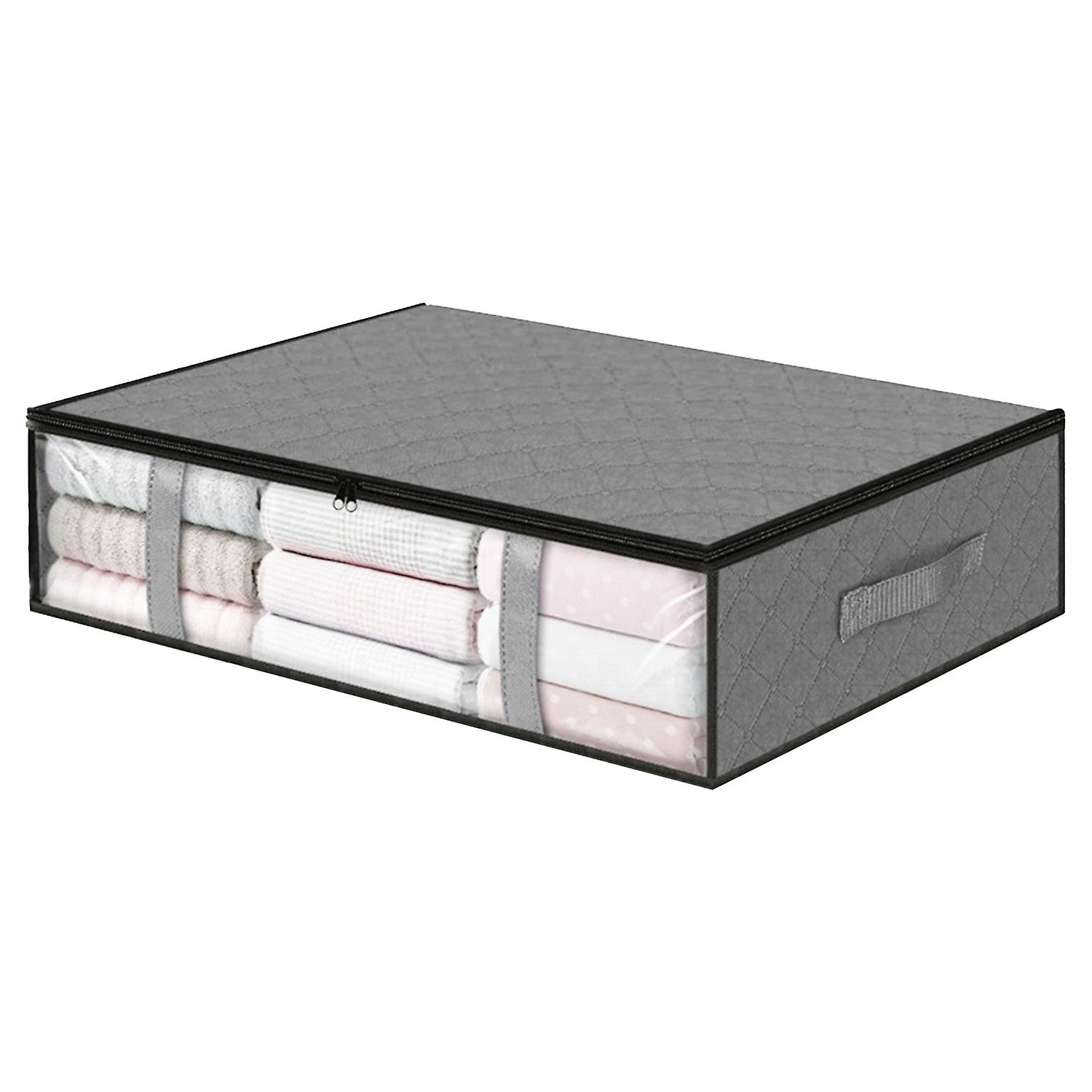 Bedding Bag Foldable Lantern Print Dust-proof Strong Non-woven Fabric under Bed Clothes Storage Bin 