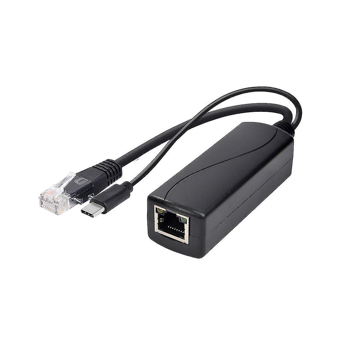 Gigabit Poe Splitter Type-c 5v2.4a Ieee802.3af Isolated 1000m Poe Splitter