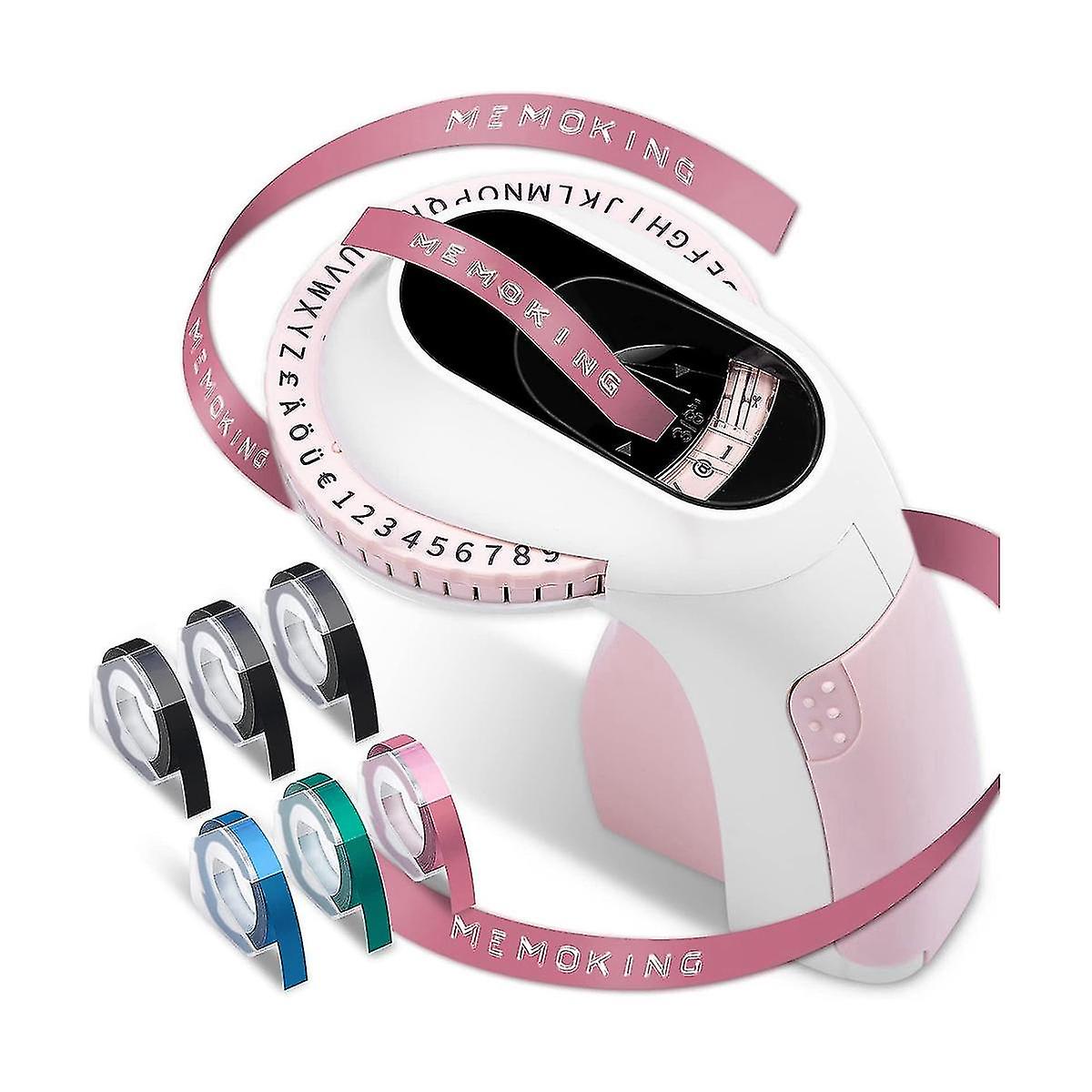 Embossing Label Maker E975 3d Embossing Label Printer Machine With 6 Rolls Emboss Tapes, Handheld E