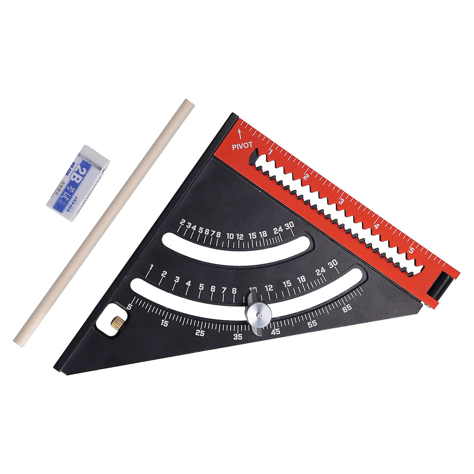 Folding Adjustable Aluminum Alloy Triangle Square Goniometer Ruler for Woodworking Scribe Layout