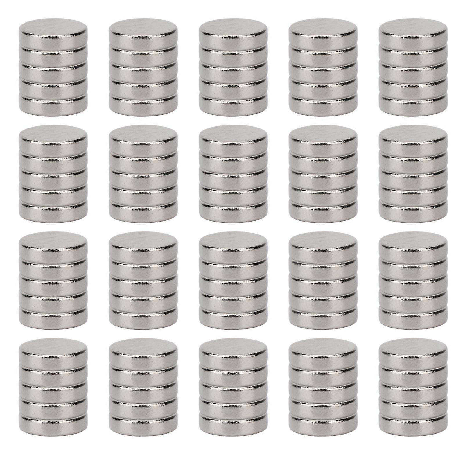 100 Pack Small Round Neodymium Magnets, Mini Rare Earth Magnets for Fridge,Whiteboard, Crafts, DIY, Map(8 * 2mm)