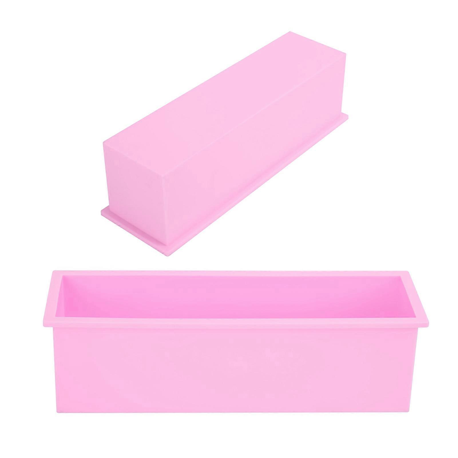 1200ML Rectangle Silicone Soap Mold DIY Toast Mould Making Box Tool