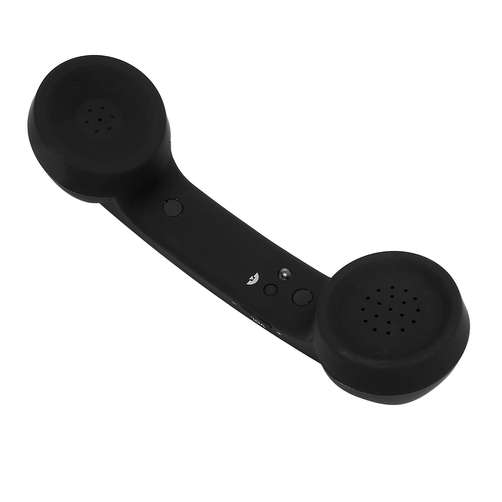 Bluetooth Telephone Handset Retro Radiation Proof Rechargeable Wireless Mobile Phone Handset Receiver Black