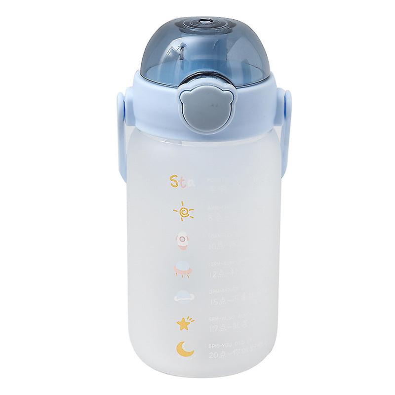 Kids Water Drinking Bottle Cute For Child Simple Frosted Glass Portable Portable Borosilicate Bounce Cover