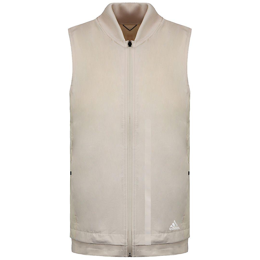 Adidas Ultra Energy Womens Running Vest Zip Up Gilet Cream AZ2904