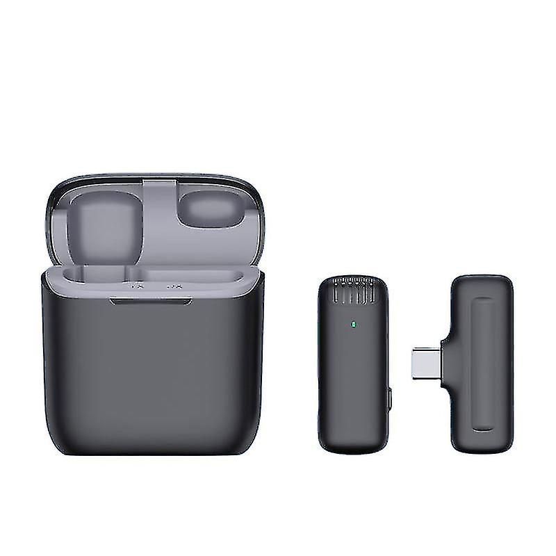 Microphone Lavalier sans fil 1 à 1, avec compartiment de charge, microphone antibruit