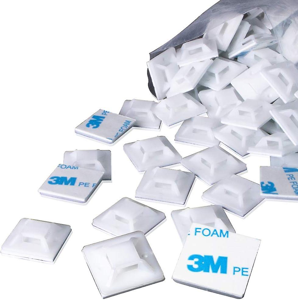 Cable Tie Mounts and Ties Square Adhesive Mounting Clips Cable Management Ties