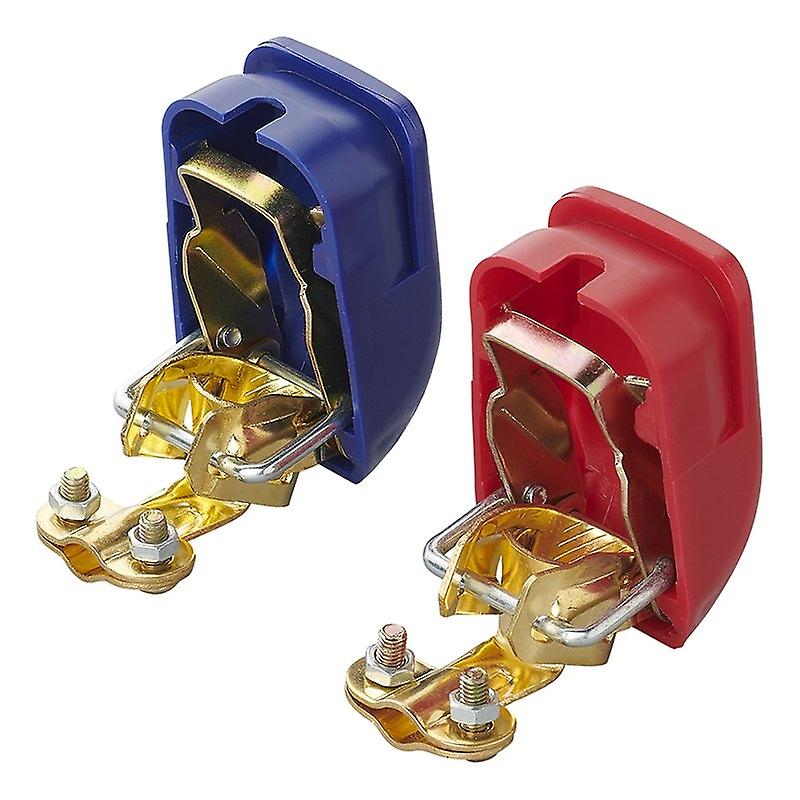 Batteriklemme (+) og (-) med hurtigutløser