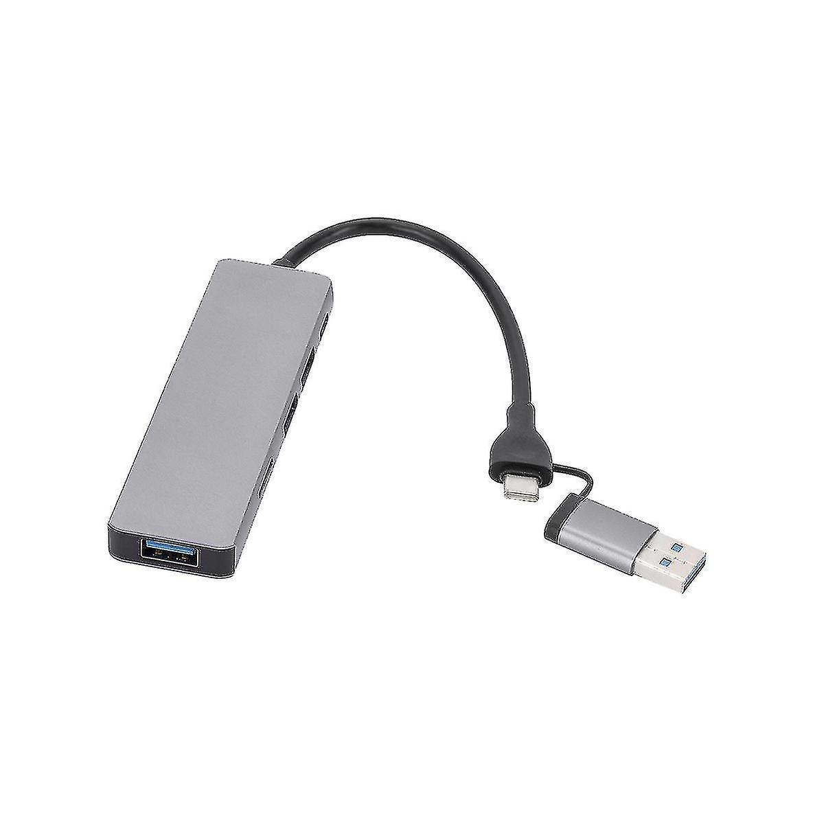 2023 New 6 In 1 Usb 3.0 Type-c Extender Hub Docking Station Multi Usb Splitter Adapter Usb 3.0 2.0 T