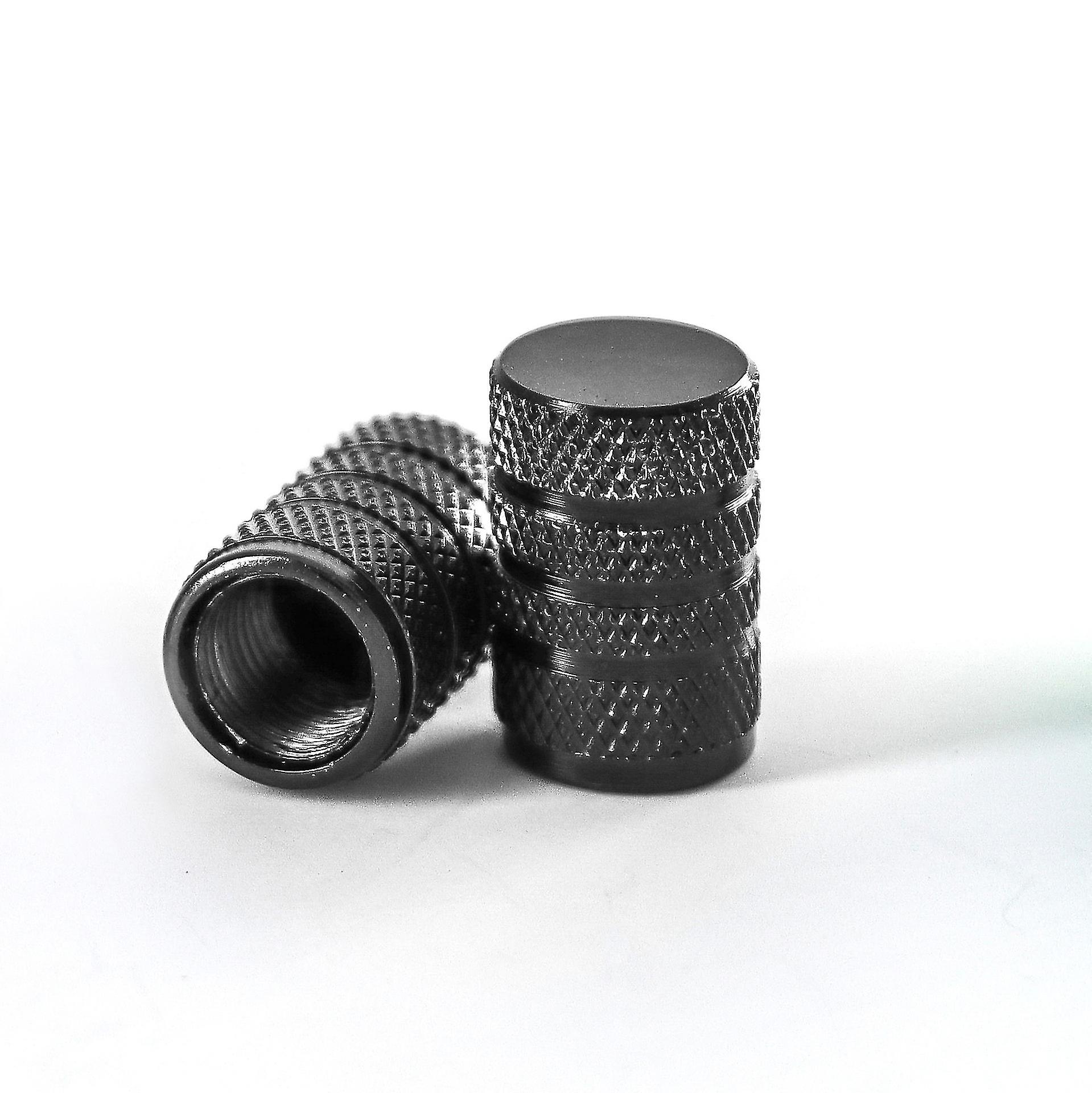 4pc Aluminium Valve Stem Caps, Tyre Valve Dust Caps Car, Motorbike, Trucks, Bicycle Prevent Air Leakage - Universal Tyre (D-V2)