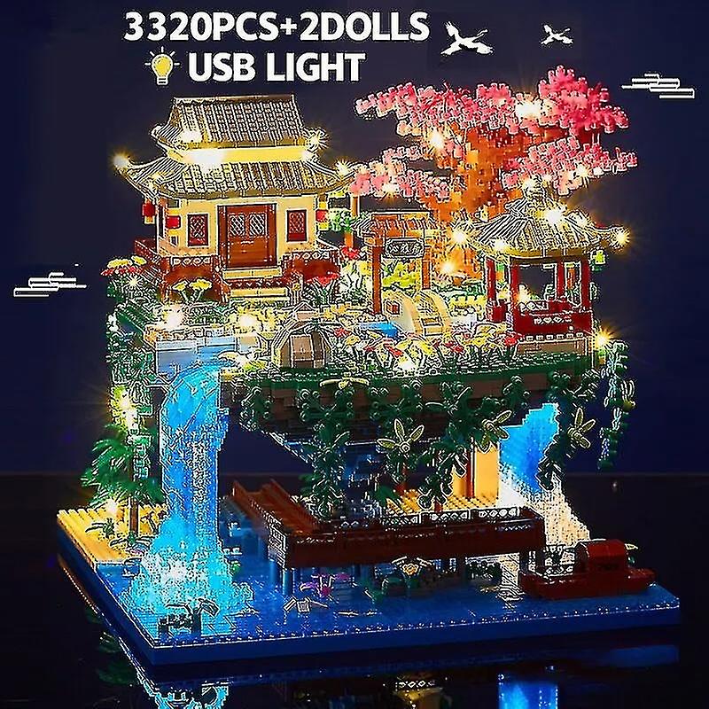 3320pcs Blocks Tree Building Garden Architecture Waterfall Diy Bricks Cherry Blossom Toy For Kids Ad