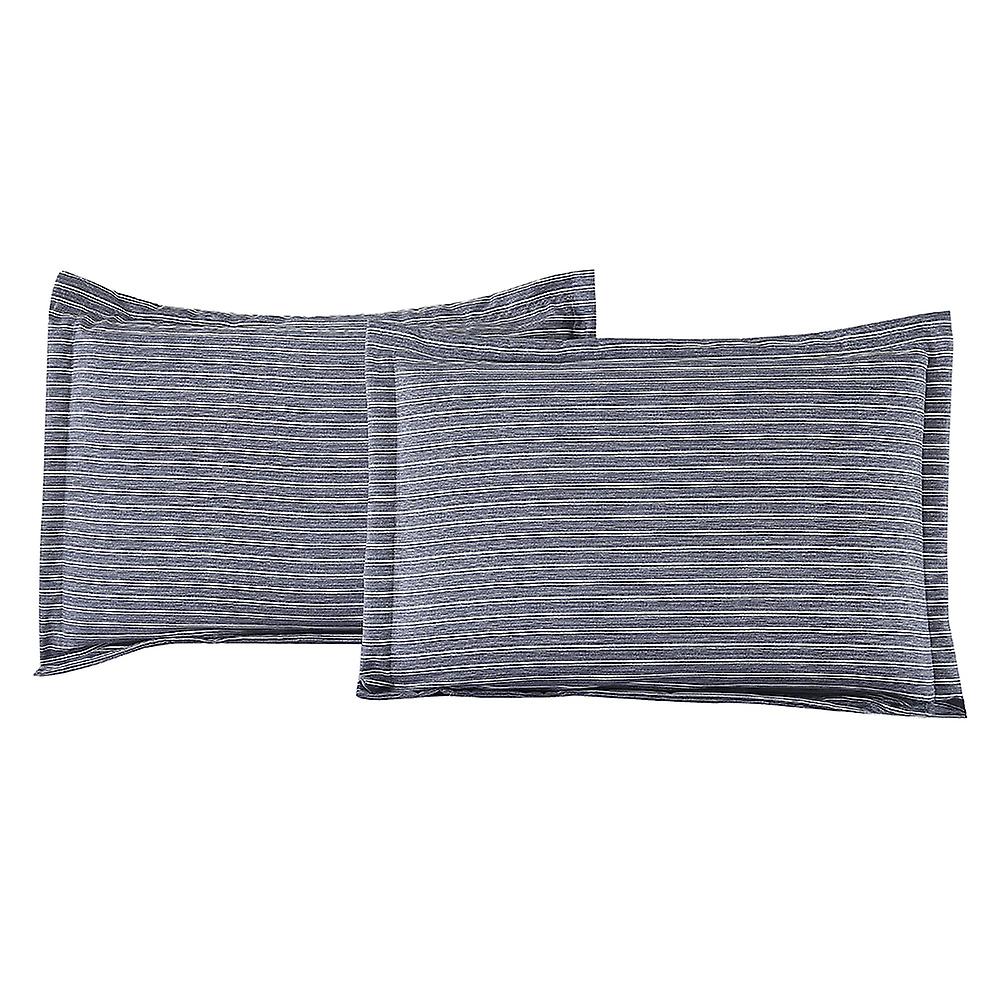 2Pcs Long Pillowcase Soft Comfortable Bedding Body Pillow Covers(Gray Stripe 51*76cm)