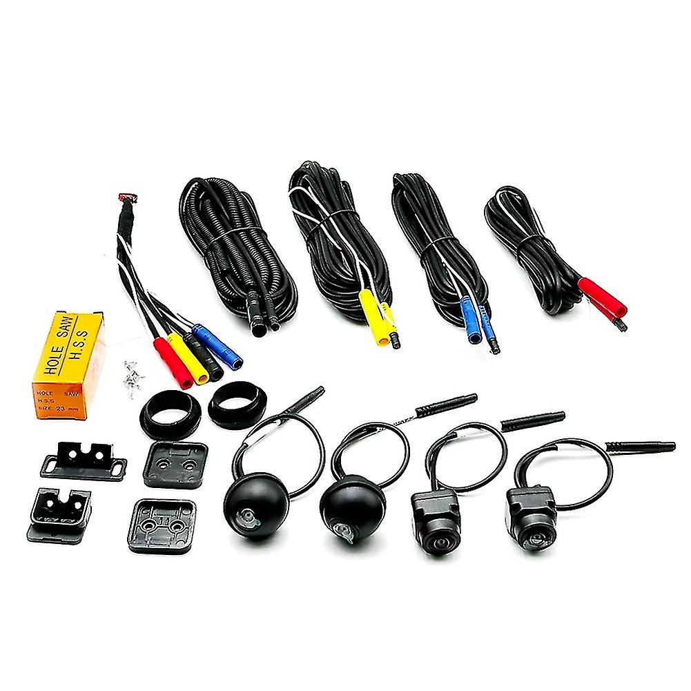 360 Car Camera Panoramic Surround View 1080P AHD Right+Left+Front+Rear View Camera System for Androi