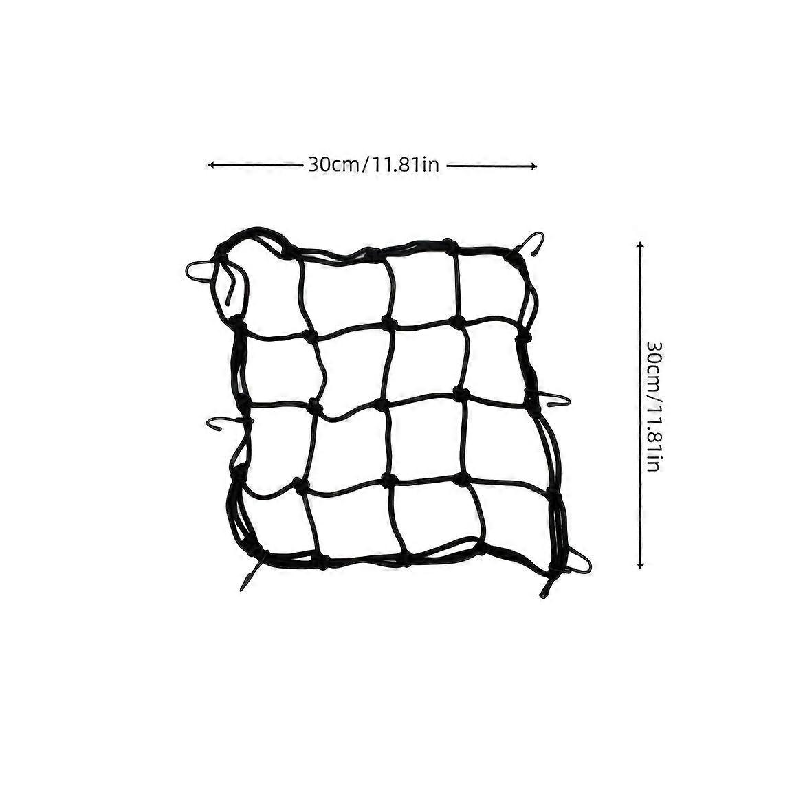 Motorcycle Luggage Net 6 Hooks Hold Down Luggage Mesh Web Bungee Black Motorcycle Bike Helmet Net