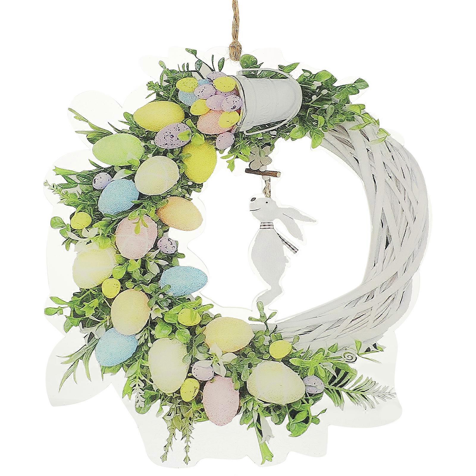 Realistic Rabbit Egg Wreath Easter Wreath Rabbit Ring Tealight Decorative Rabbit Wreath