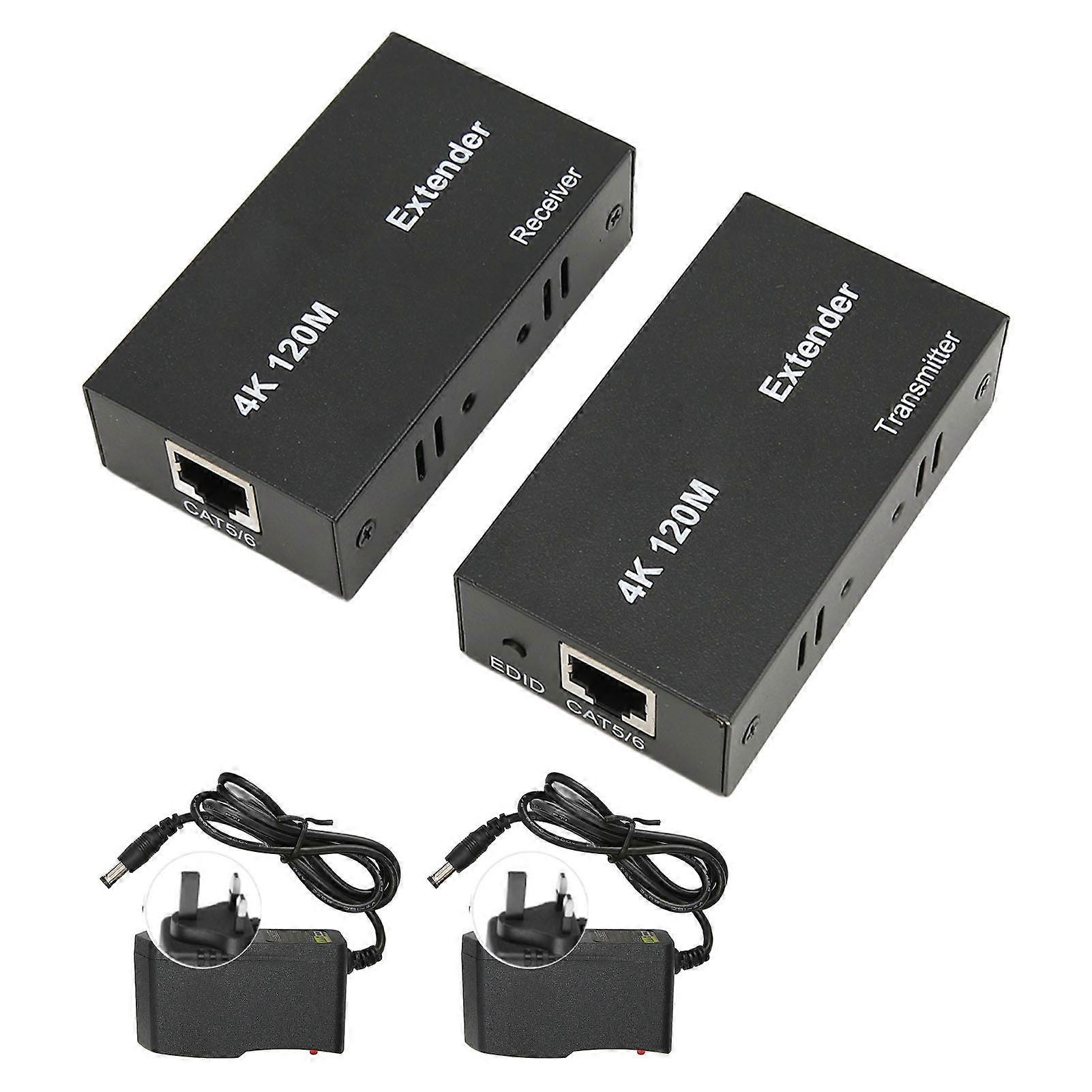 Hd Multimedia Interface Extender Plug And Play Supports Edid Function 4k 120m Full Hd Transmitter Receiver 100240v Uk Plug