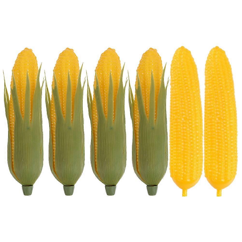 6Pcs Artificial Corn Decors Fake Corn Models Lifelike Simulation Fake Corns Photo Props