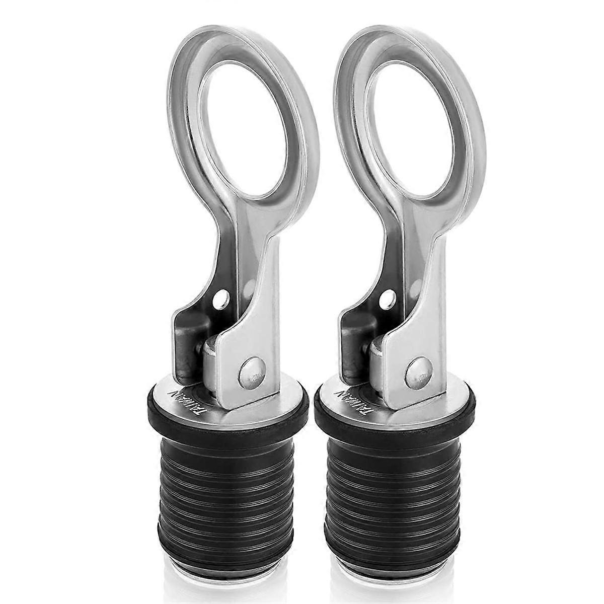 2 Stück Bootsstopfen Snap Handle Ablassstopfen für 1 Zoll Durchmesser Marine Boot Ablass Twist Plug Marine Boot
