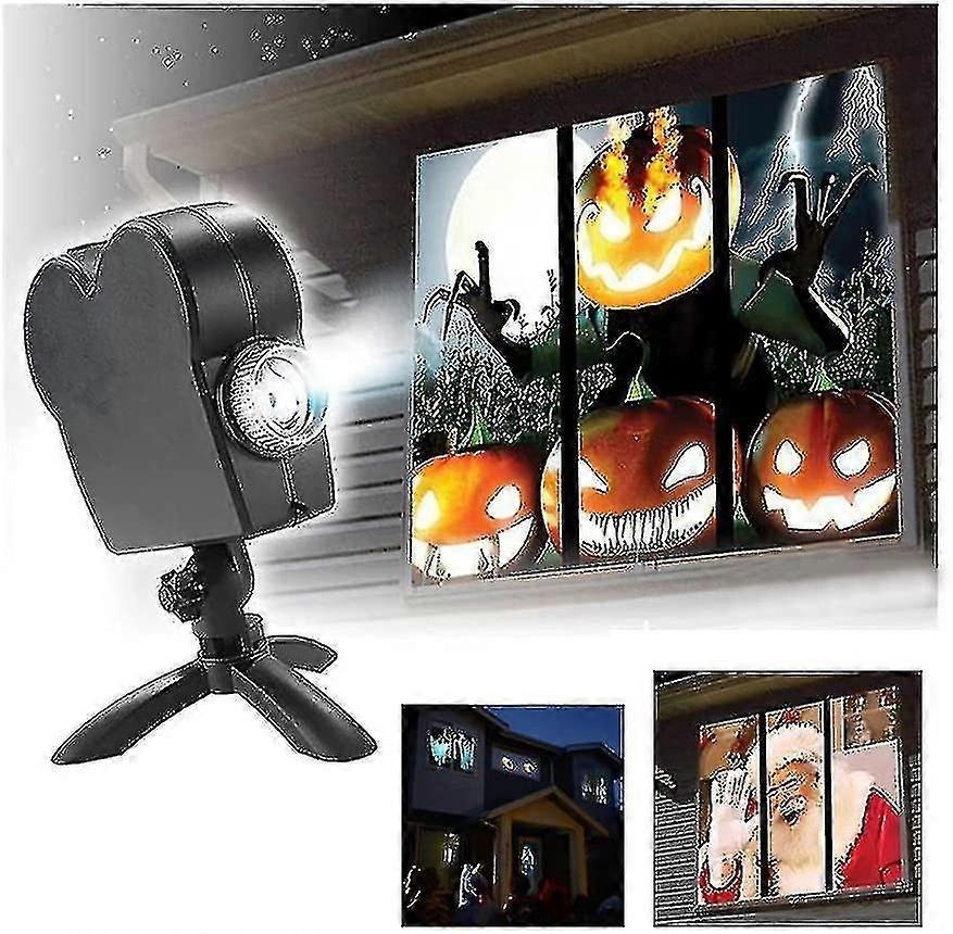 Halloween Holographic Projector Window Projector Led Holographic Projection Lamp
