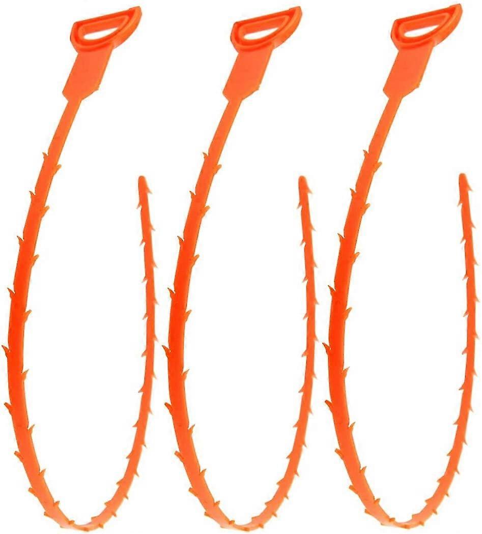 Sunrain compatível com livese 3 Pack 20 Polegada Cobra de Cabelo Ferramenta Abridor de Drenagem Removedor de Entupimento de Cabelo cobra pia cobra