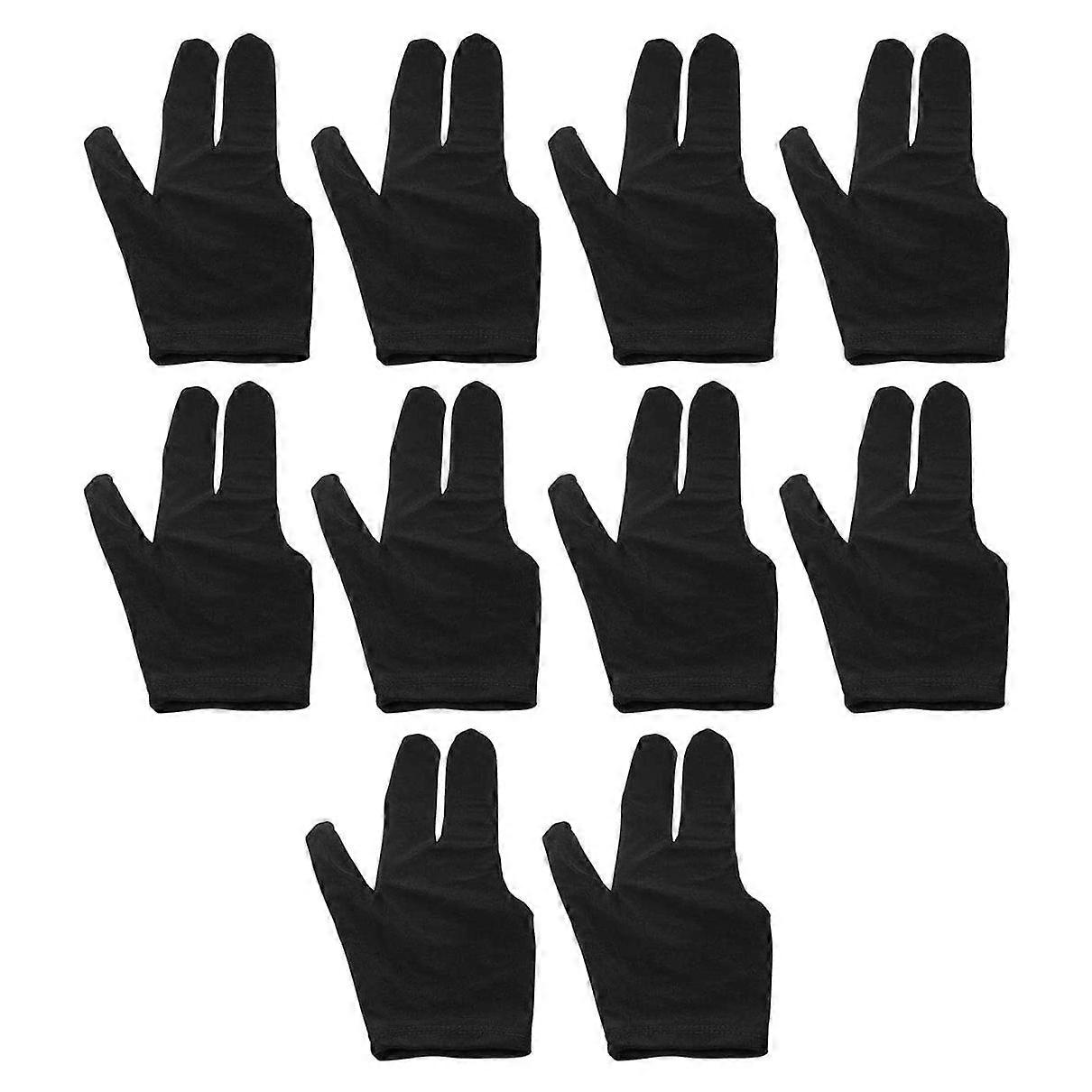 10 Stück Billard Handschuhe 3 Finger linke und rechte Hand Handschuh Snooker Queue Pool Handschuhe