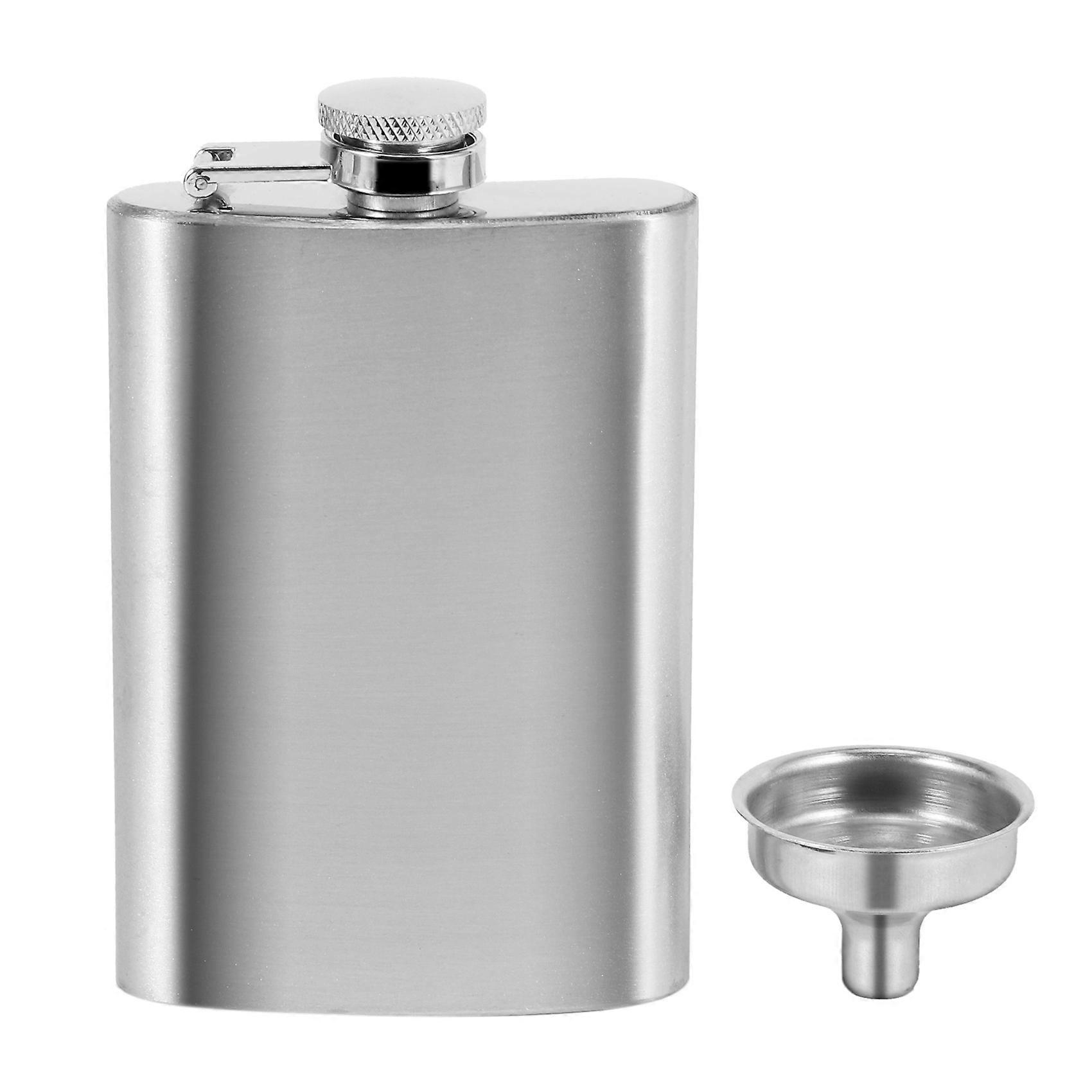 Hip Flask with Funnel, 4 Oz Stainless Steel Whiskey Flask 100% Leak Proof, Portable Pocket Hip Flas