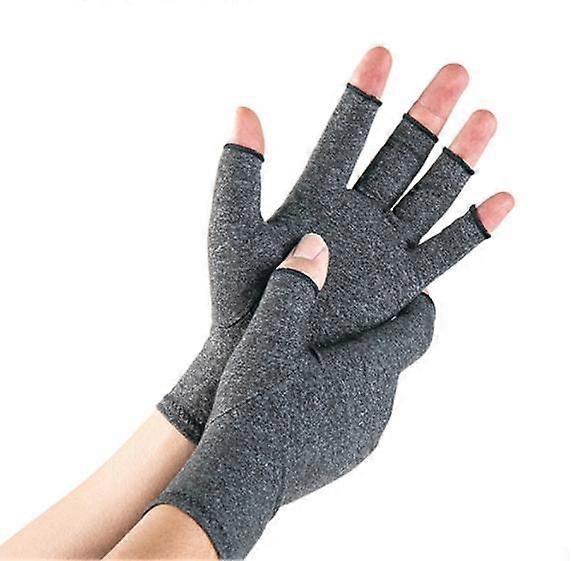 1 Pairs Arthritis Compression Gloves compatible with Women Men, Fingerless Breathable and Moisture Wicking Compression Gloves compatible with Relievin