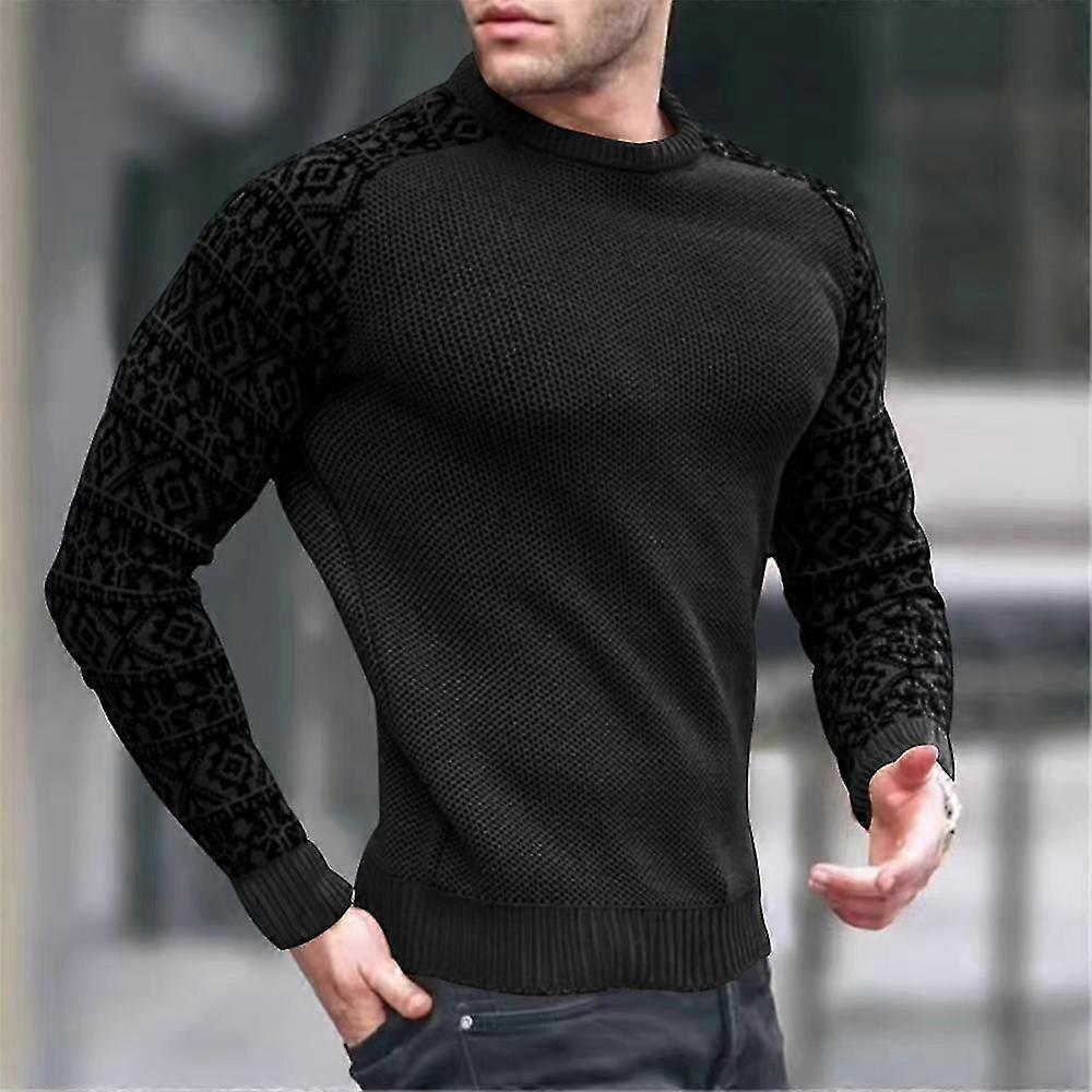Herren Casual Langarm Pullover Tops Winter Pullover Pullover Strickwaren