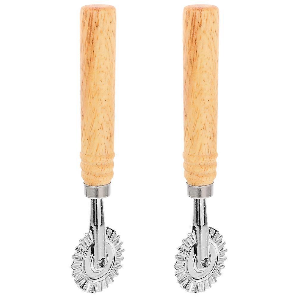 2pcs Alloy Noodle Lattice Roller Noodle Maker Cookie Cutter Lattice Cutter for Kitchen