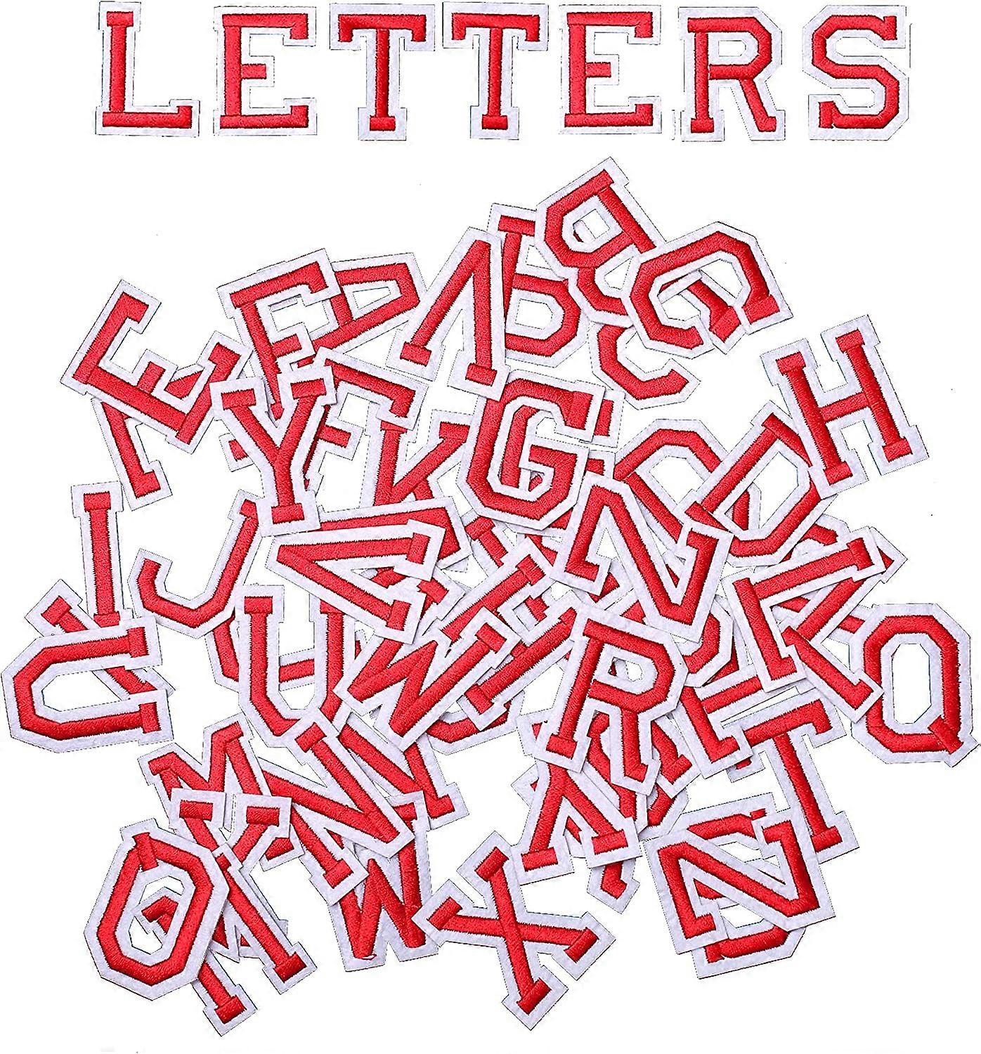 52pcs Alphabet A to Z Patches, Iron on Sew on Letters for Clothes, ClassicBlack