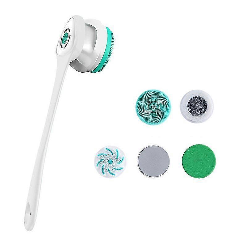 Usb Rechargeable Long Handle Body Brush Exfoliation Deep Cleansing Massage