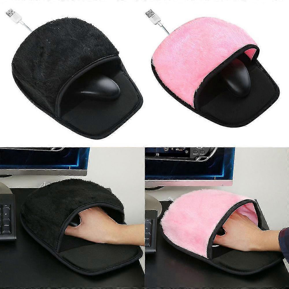 Heated Mouse Pad Hand Warmer With Wrist Guard Home Office Laptop Work Usb Power