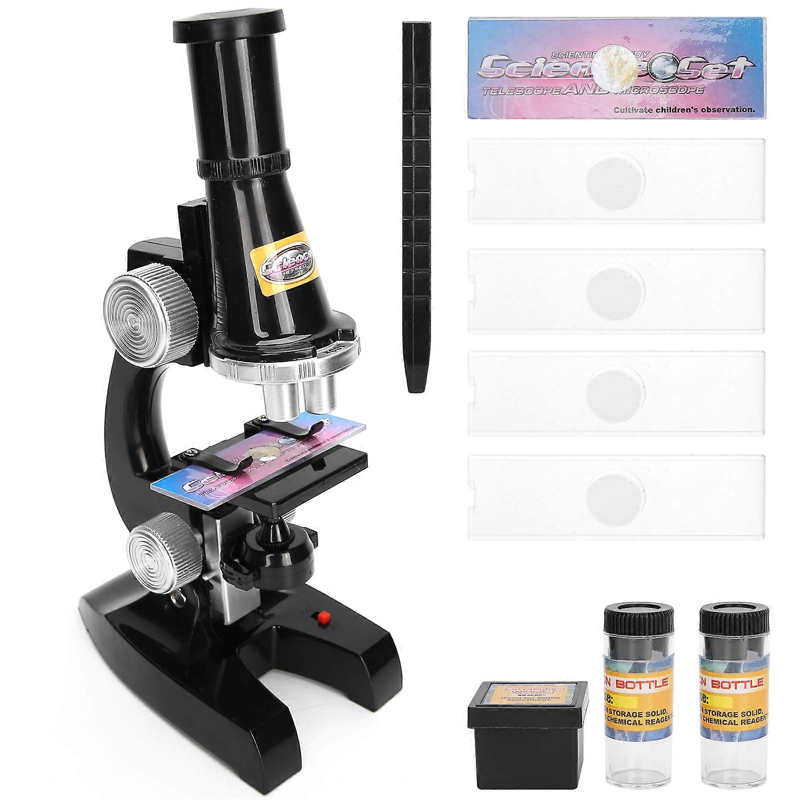 450X Children's Microscope Kit LED Beginner Kids Educational School Science Toy