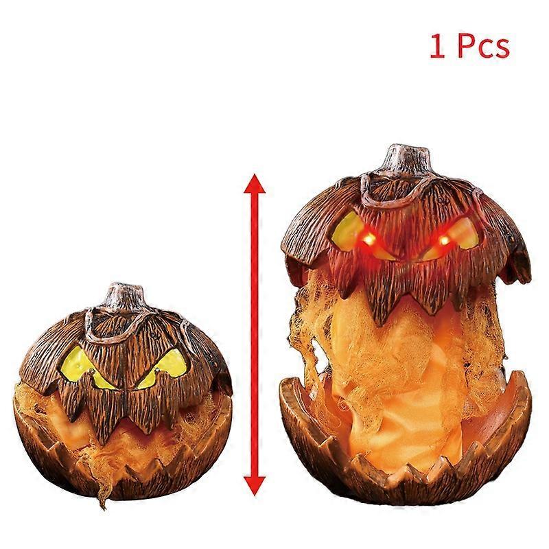 Retractable Jack-o'-lantern LED Pumpkin Lamp Cospaly Glowing Pop-up Eyes Make Sound Horror Halloween Haunted House Decor Prop