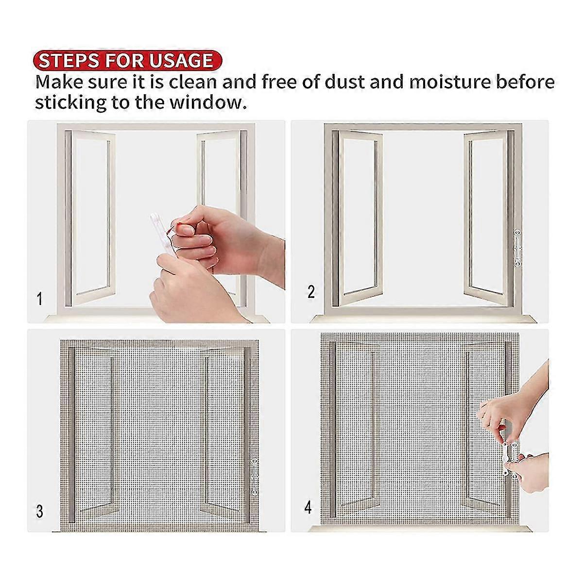 Pack Of 12 Fly Screen Window Clips Self-adhesive Screen Window Mounting Buckles No Drilling Insect