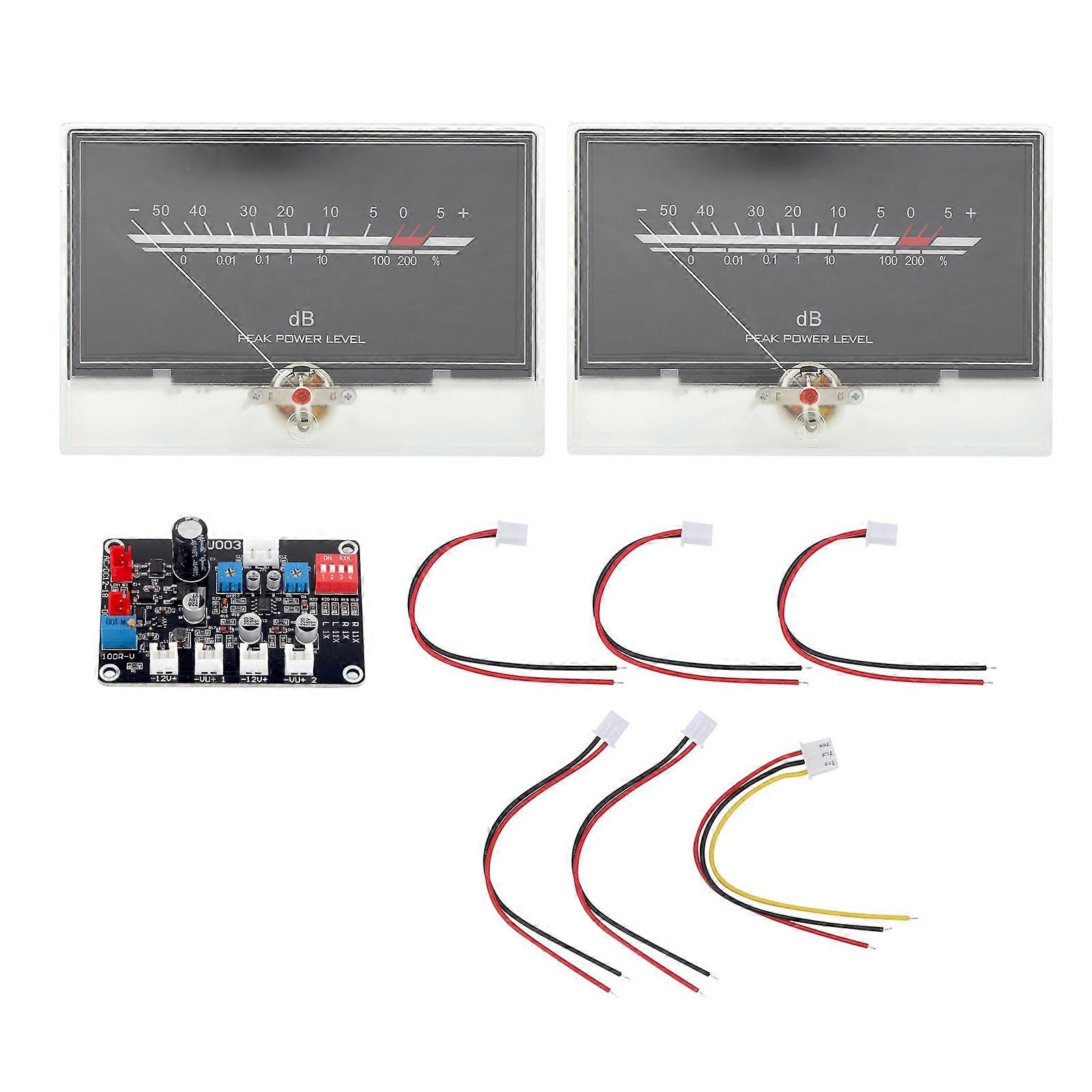 For TS-DBPW-134-2Q DB Level VU Meter Head with Driver Board White Backlight for Home Audio