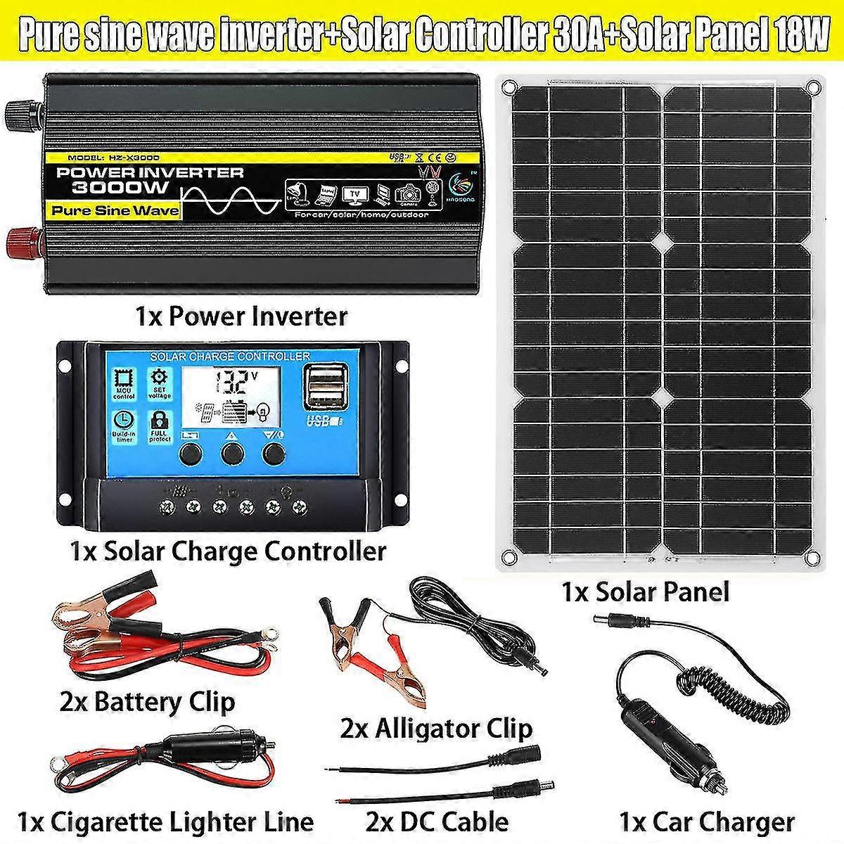 Solar Combined Inverter 250w-2000w, Solar Panel, 12v To / Intellint Charging And Discharging
