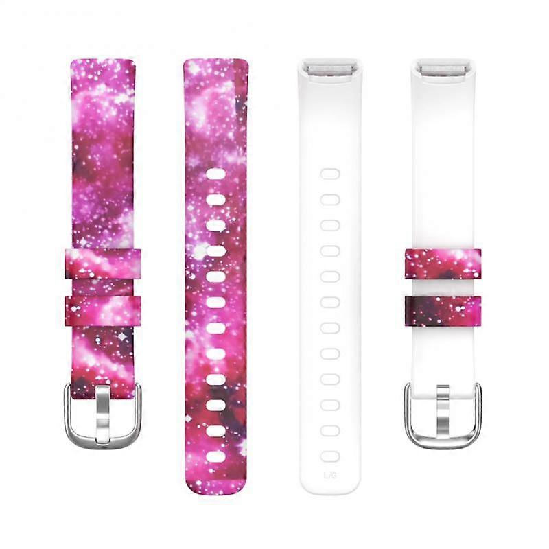 Sweatproof Replacement Strap Watchband For Fitbit Luxe Waterproof Silicone Wristband Color Print Smart