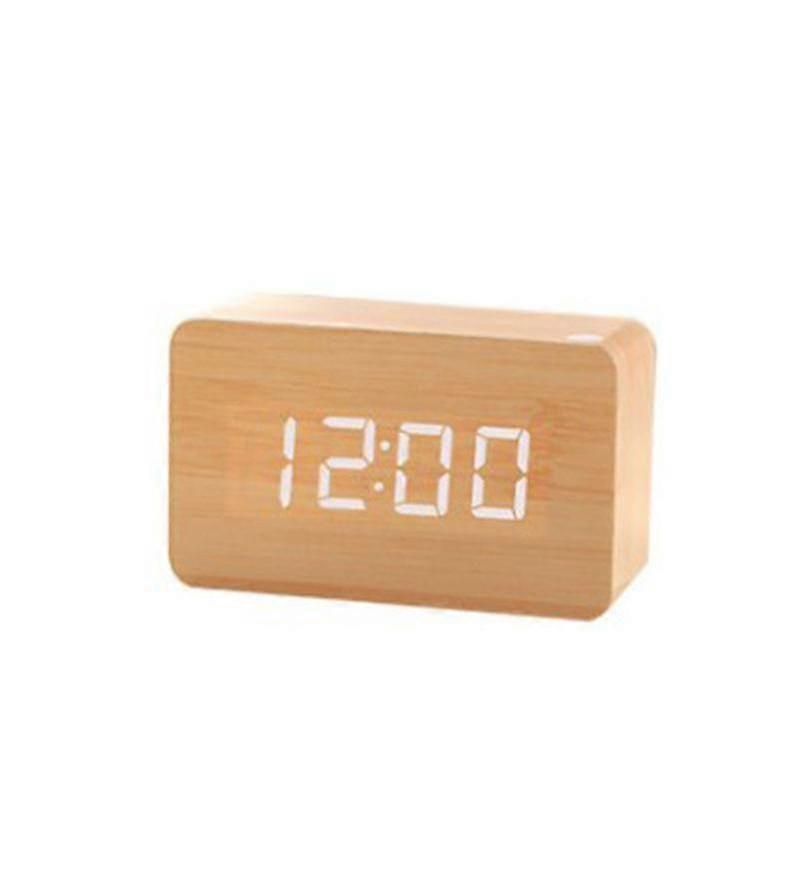 Digital Clock, Case With Real Bamboo 100 * 70 * 40mm--