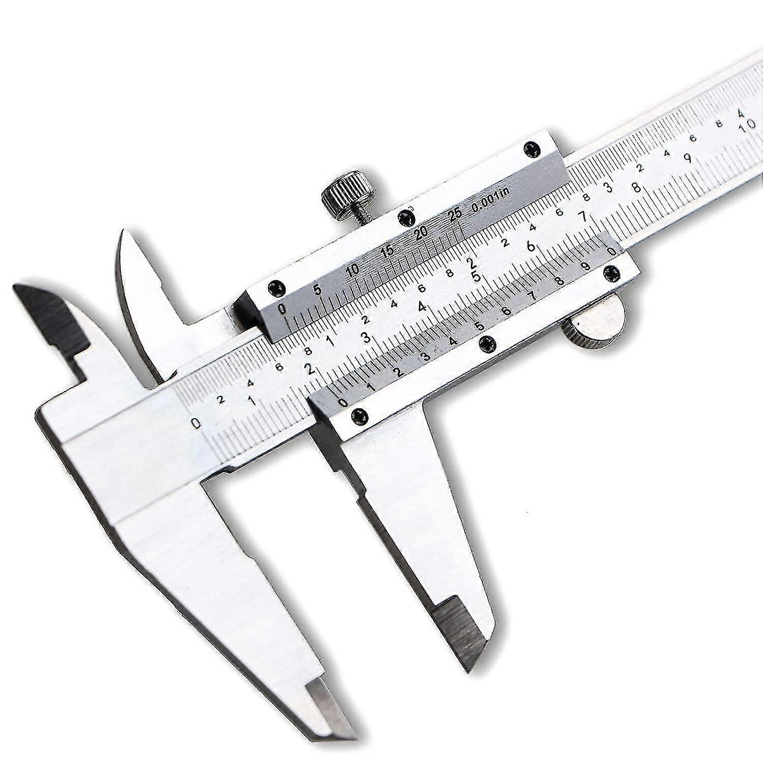 Vernier Caliper Gauge 150mm - 6" Stainless Steel Internal Analog Vernier Calipers Precision Measuring Ruler Micrometer Durable Tool In Protective Box-