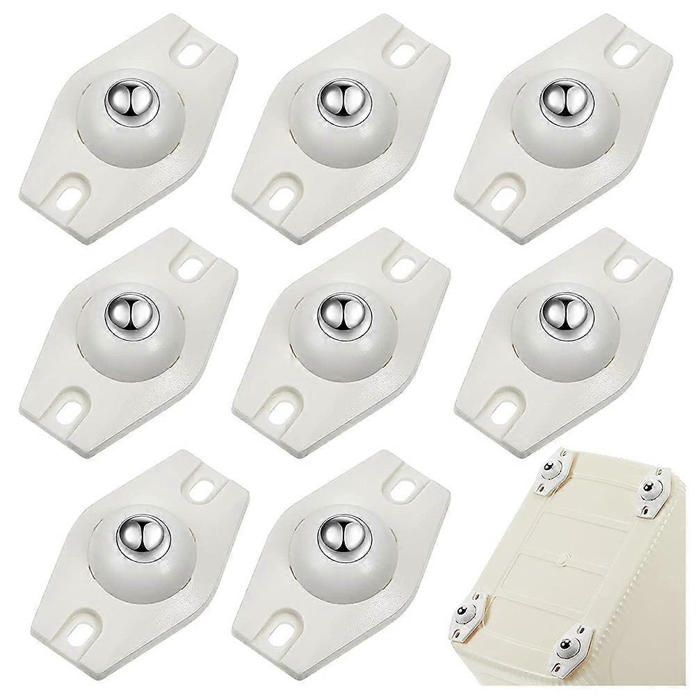 8 Pieces Self Adhesive Caster Wheels Mini Swivel Wheels 360 Degree Rotation Sticky Pulley with Ball